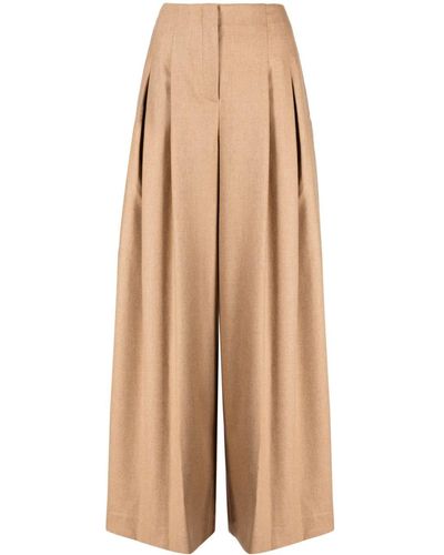 Twp High-waisted Wide-leg Trousers - Natural