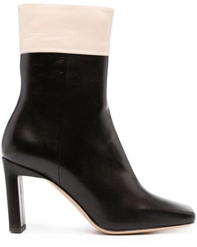 Wandler Isa 85mm Leather Ankle Boots - Black