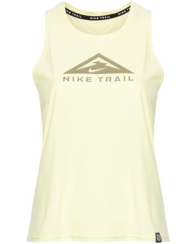 Nike Trail Logo-appliqué Tank Top - Natural