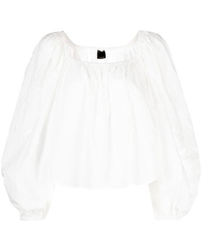 Pinko Broderie Anglaise Blouse - Wit