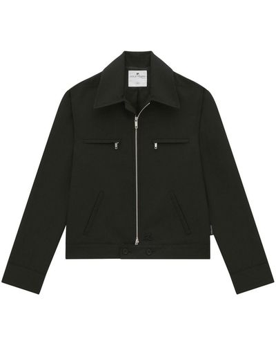 Courreges Zip-up Workwear Jacket - Black