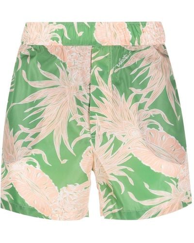 Valentino Garavani Pineapple-print Swim Shorts - Green