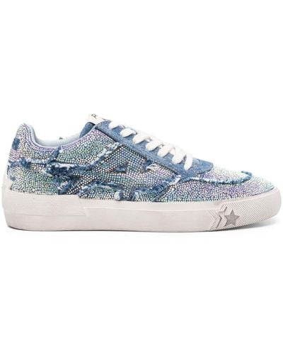 Ash Malibu Strass Crystal-embellished Sneakers - ブルー