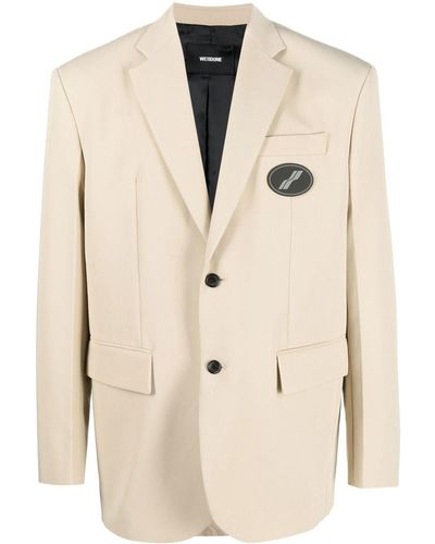 we11done Notched-lapel Single-breasted Blazer - Natural