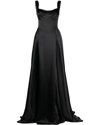 Atu Body Couture ノースリーブ サテンイブニングドレス - ブラック