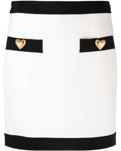 Moschino Button-detailed Fitted Skirt - Black
