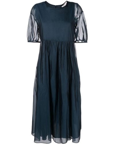Max Mara Kleid mit rundem Ausschnitt - Blau