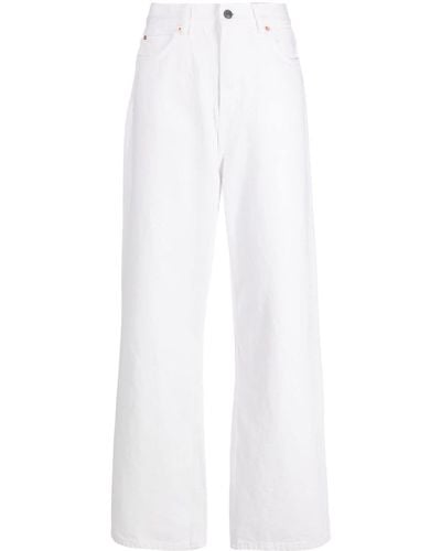 Wardrobe NYC Tief sitzende Straight-Leg-Jeans - Weiß