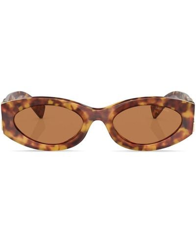 Miu Miu Cat-Eye-Sonnenbrille in Schildpattoptik - Braun