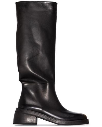 Marsèll Knee-high Block Heel Boots - Black