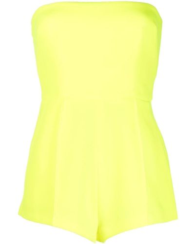 Alex Perry Strapless Fitted Playsuit - Yellow