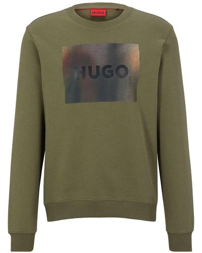 HUGO Duragol Logo-print Sweatshirt - Green