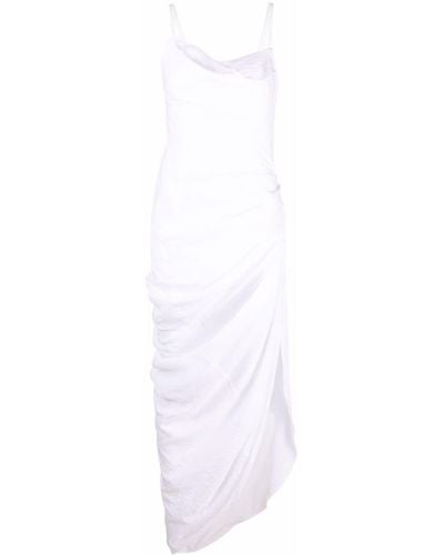 Jacquemus La Robe Saudade Longue Kleid - Weiß