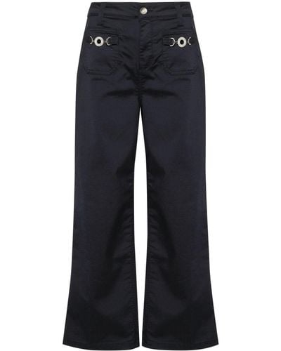 Liu Jo Pantalon court à coupe évasée - Bleu