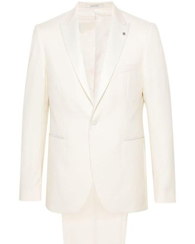 Tagliatore Peak-lapels Single-breasted Suit - White