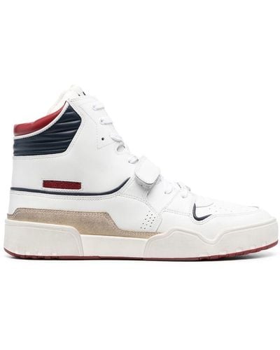 Isabel Marant Alseeh High-top Leather Sneakers - White