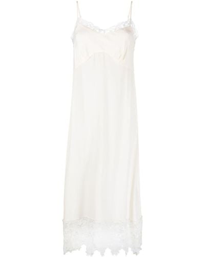 Simone Rocha Camisole-Kleid mit Spitzenborte - Weiß