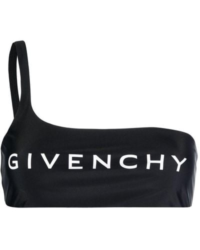 Givenchy Top de bikini con logo estampado - Negro