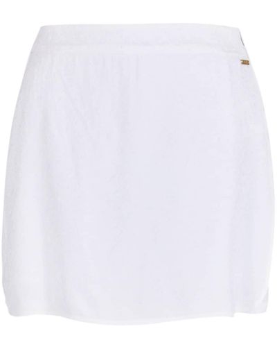 Armani Exchange Logo-plaque High-waisted Shorts - White