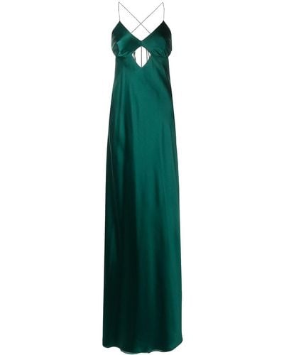 Michelle Mason Cut-out Detail Gown - Green