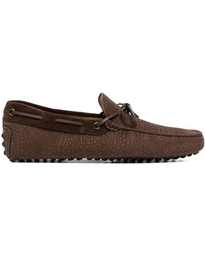 Tod's Bow-detail Leather Loafers - Brown