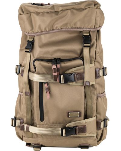 AS2OV Square Buckled Backpack - Brown