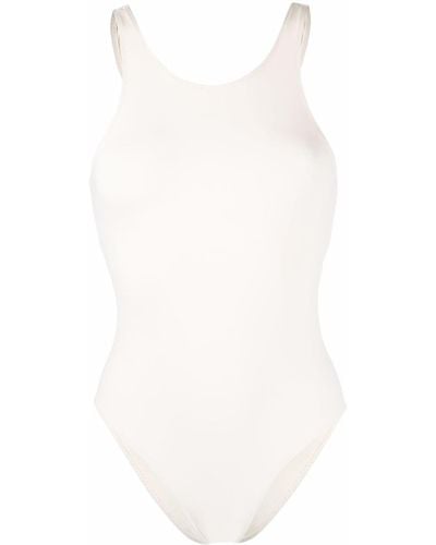 Lido Open-back Swimsuit - White