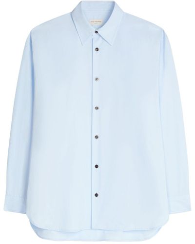 Dries Van Noten Long-sleeve Cotton Shirt - Blue