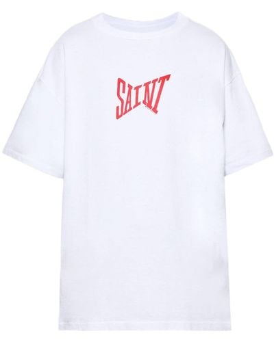 SAINT Mxxxxxx T-Shirt mit Logo-Print - Weiß