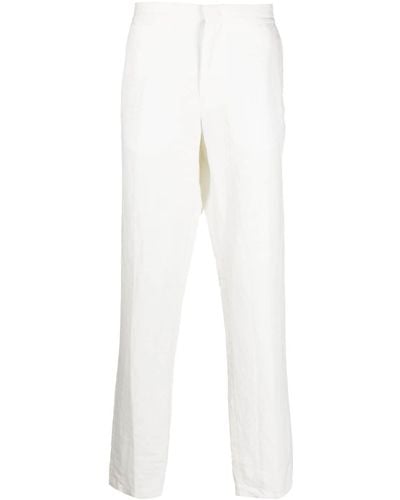Orlebar Brown Pantalon droit en lin - Blanc