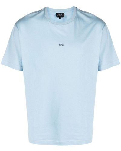 A.P.C. Kyle T-Shirt aus Bio-Baumwolle - Blau