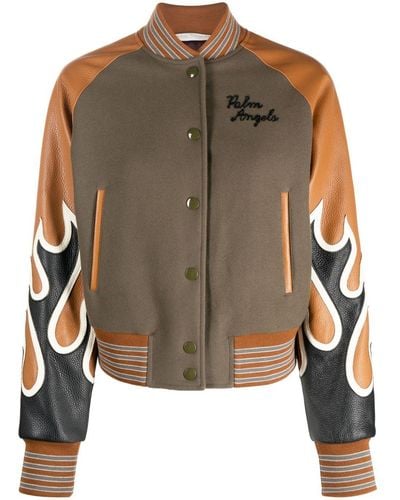 Palm Angels Bomber con stampa - Verde