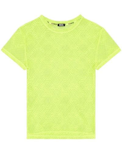 DIESEL Uftee-melany Lace T-shirt - Yellow