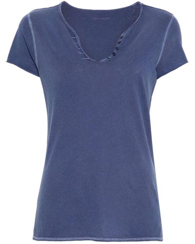 Zadig & Voltaire T-shirt Tunisien en coton biologique - Bleu