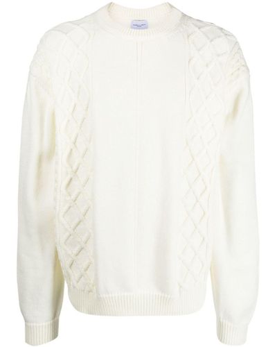 FAMILY FIRST Chunky-knit Crew-neck Sweater - White