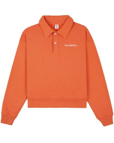 Sporty & Rich Serif Poloshirt - Orange