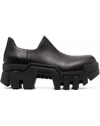 Balenciaga Bulldozer Leather Mini Boots - Black