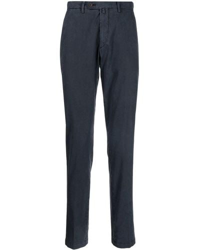 Corneliani Pantalon chino slim à coupe quatre poches - Bleu
