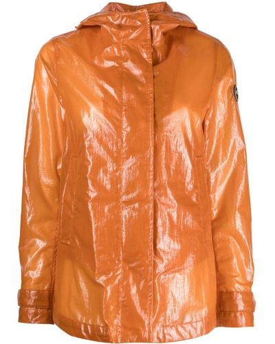 Colmar High-shine Logo-patch Jacket - Orange