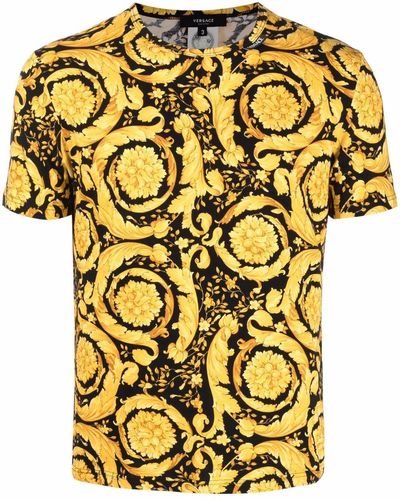 Versace Baroque-print T-shirt - Yellow