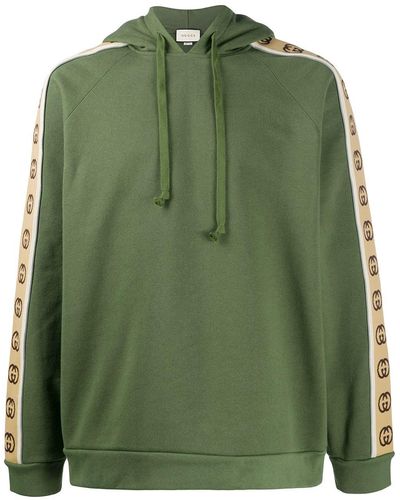 Gucci Cotton Jersey Hooded Sweatshirt - Green