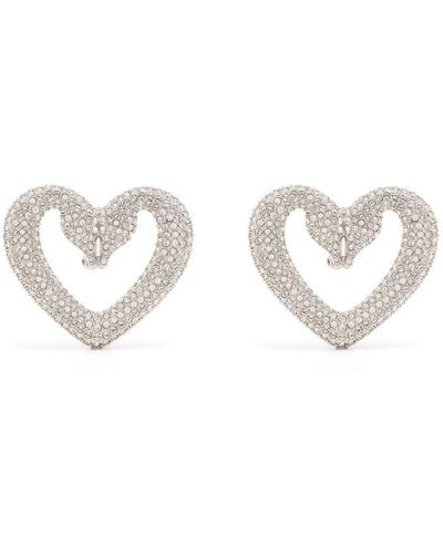 Swarovski Una Crystal-embellished Clip Earrings - White