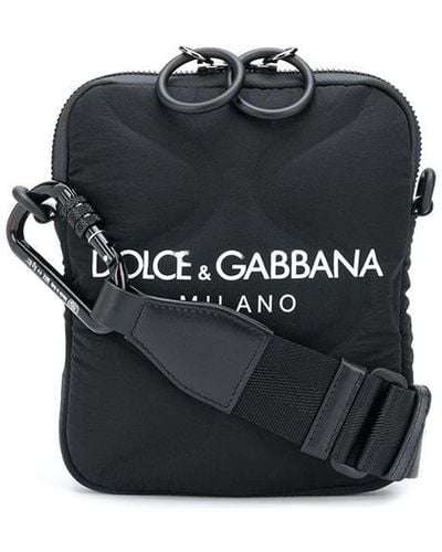 Dolce & Gabbana Sacoche à logo imprimé - Noir