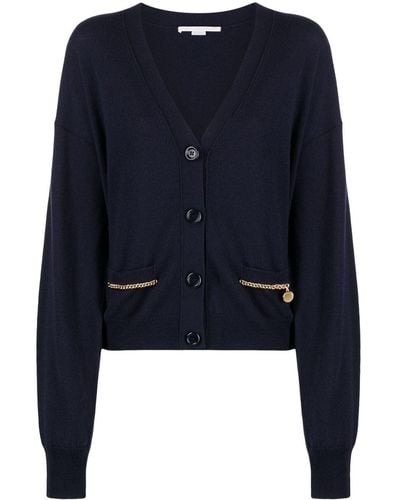 Stella McCartney Cardigan con catena Labella - Blu