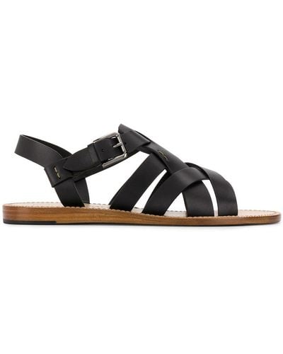 Dolce & Gabbana Strappy Flat Sandals - Black