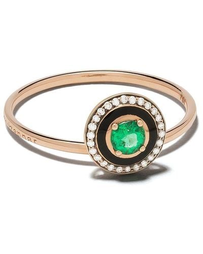 Selim Mouzannar 18kt Rose Gold Diamond Emerald Mina Ring - Pink