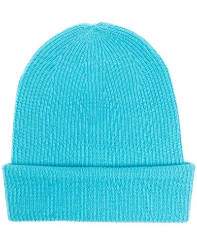 Lisa Yang Ribbed-knit Cashmere Beanie - Blue