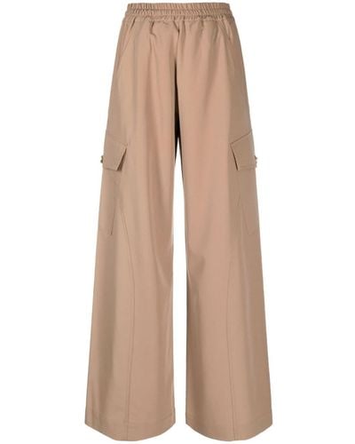Pinko High-waisted Cargo Trousers - Natural