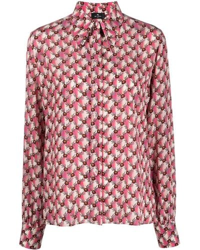 Etro Camicia con stampa Floralia - Rosa