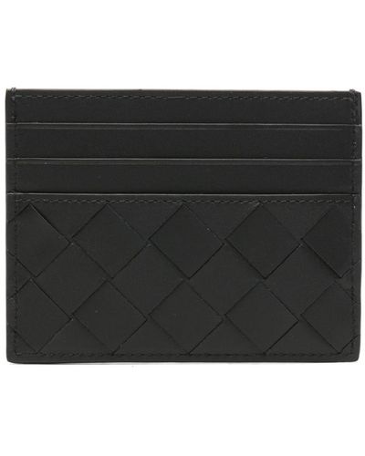 Bottega Veneta Intrecciato Leather Cardholder - Zwart